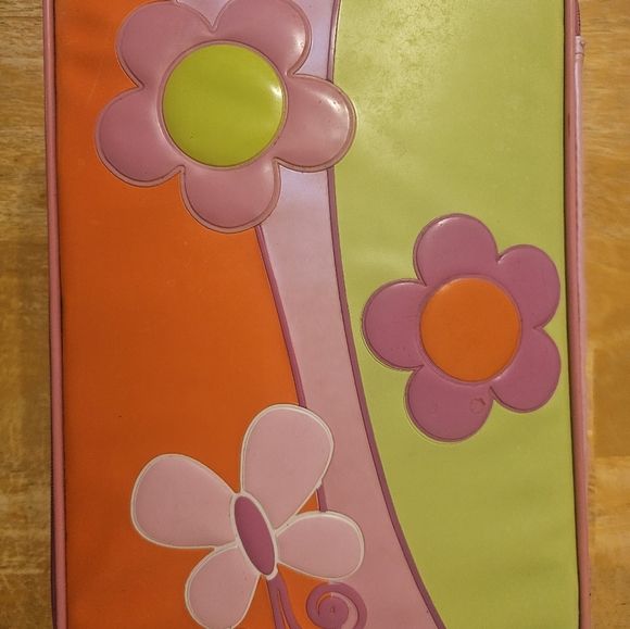 Vintage Y2K Rolling Backpack/ Travel Butterfly Flowers extendable handles wheels - Picture 8 of 10